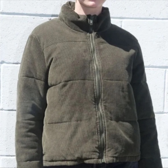 Brandy Melville Corduroy Puffer Jacket - Picture 1 of 7
